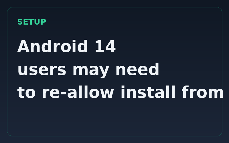 Android 14 install banner